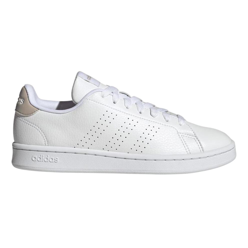Adidas (4.5 Uk, White) Womens/Ladies Advantage Flat Trainers