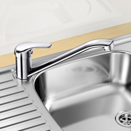 Blanco Daras Polished Chrome Single-Level High Pressure Kitchen Mixer Tap 2
