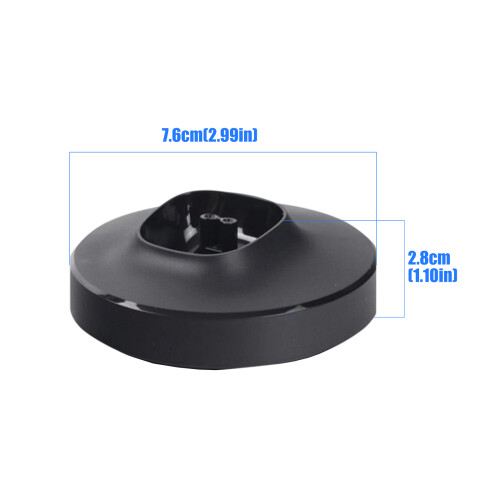 Base d'alimentation noire mate pour toiletteur électrique, 2