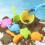 ensemble de jouets de sable vibrant 8PCS pour la plage-Rose 3