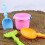 ensemble de jouets de sable vibrant 8PCS pour la plage-Rose 5