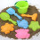 ensemble de jouets de sable vibrant 8PCS pour la plage-Rose 7