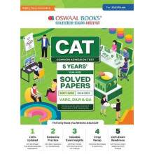 Oswaal CAT 5 Years Solved Papers VARC DILR QA Yearwise Shiftwise 2019