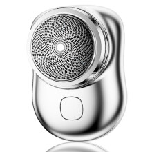 Mini rasoir électrique portable pour hommes, mini rasoir électrique rechargeable par USB, utilisation facile avec un seul bouton