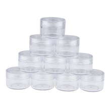 10 pots cosmétiques vides en plastique, contenants pour échantillons de cosmétiques, flacons de voyage pour lotion et crème (15 g)