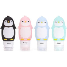 Flacons de voyage en silicone sans BPA - Pour shampoing, après-shampoing, lotion, etc. - Lot de 4