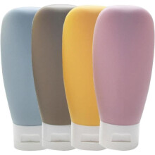 Flacons de voyage, ensemble de 4 flacons de voyage étanches, flacons cosmétiques de voyage rechargeables, contenants de voyage rechargeables
