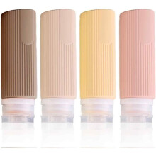 Flacons de voyage en silicone de 100 ml (lot de 4) Accessoires de voyage Contenants cosmétiques étanches, réutilisables et sans BPA