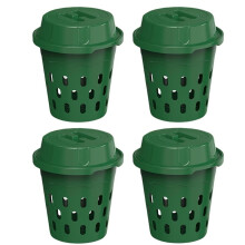 4pcs Inground Worm Composter for Garden Beds & Home Use, Vermicomposting Bin for Beginners (9.5x9.5x10.8Inch)