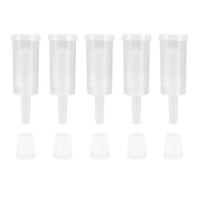 5 Pack Exhaust Seal Valve with Rubber Airlock Stopper Twin Airlock for Wine Making, Beer Brewing Glass Carboy Fermenter