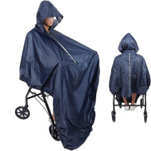 Poncho imperméable pour fauteuil roulant avec capuche – Housse de pluie pour fauteuil roulant – Cape de pluie – Housse en taffetas