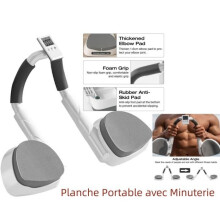 Appareil de musculation abdominale - Planche portable - Minuteur intégré - Fitness