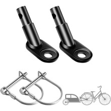 Attelage pour remorque de vélo, coupleur de remorque de vélo en 2 parties, remorque de vélo avec 2 blocs en U, attelage de remorque