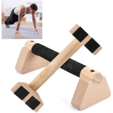 Barres parallèles (lot de 2), 25 cm, avec base antidérapante, idéales pour la gymnastique (pompes, callisthénie, yoga), poignée épaisse.