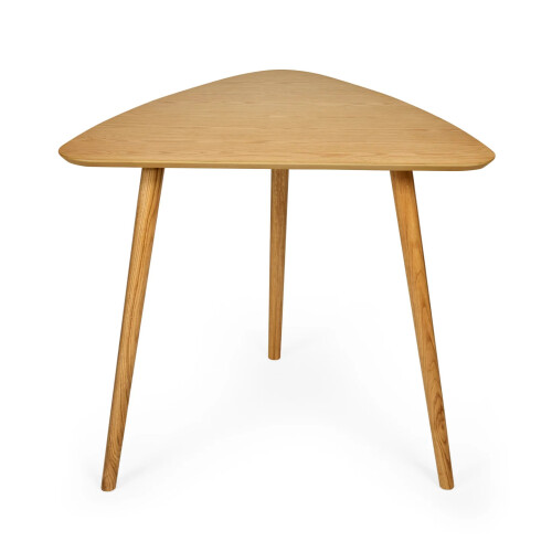 Athena Light Oak Triangular 3 Seater Dining Table 2