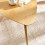 Athena Light Oak Triangular 3 Seater Dining Table 4