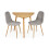Athena Light Oak Triangular 3 Seater Dining Table 8