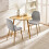 Athena Light Oak Triangular 3 Seater Dining Table 9