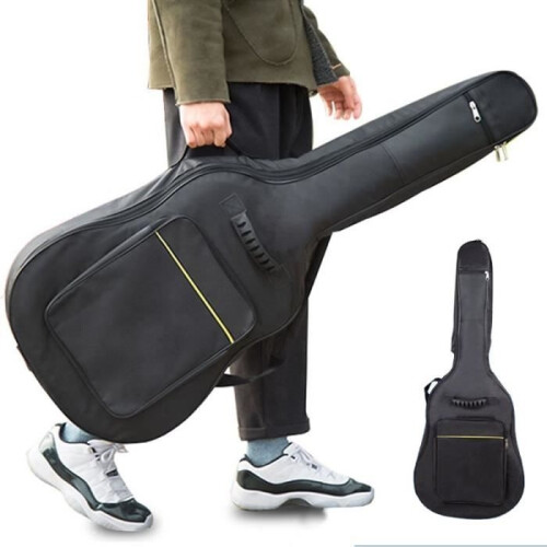 Étui étanche pour guitare classique avec double sangle - Noir 40"41"