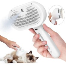 Brosse vapeur démêlante avec spray intégré - Démêle et hydrate - Pour chiens et chats