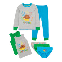 (2-3 Years, Grey/Blue/Green) Hey Duggee Childrens/Kids Pyjama Set