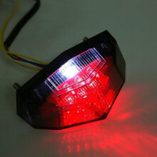 SALUTUYA Motorfiets Achterlicht Gemodificeerd LED Motorfiets Achterlicht Waarschuwingsachterlicht Achterlicht met Rem- en Knipperlicht