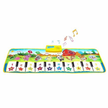 Klaviermatte, Tanzmatte, Kinderklaviermatte, 100 x 36 cm, Musikmatte, mit 8 Tierstimmen für Kinder