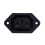 2X AC 250V 10A IEC 320 C13 Panel Mount Plug Connector Socket Black 2