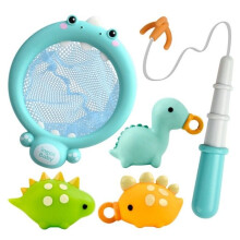 Wasserspielzeug fürs Babybad, Wasserstrahl, Dinosaurier-Fischernetz, Badespielzeug