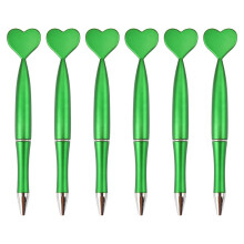 6 x/Set herzförmige Kugelschreiber, Signature-Stifte,-Grün