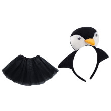 Kit de déguisement fantaisie d'animaux, 2 pièces,-pingouin noir