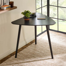 Athena Black Triangular 3 Seater Dining Table