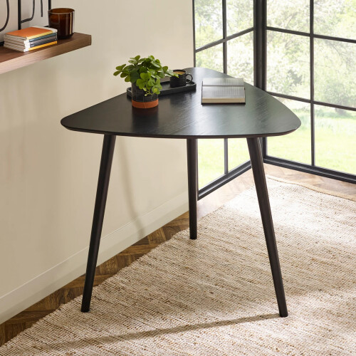 Athena Black Triangular 3 Seater Dining Table