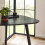 Athena Black Triangular 3 Seater Dining Table 4