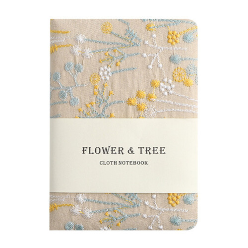 Petit carnet de notes brodé, 256 Pages, carnet de-Couleur beige
