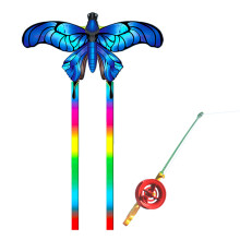 Angelrute, dynamische Flügeldrachen für den-blauer Schmetterling