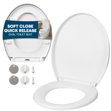 LIVIVO Soft Close Oval Toilet Seat Quick Release