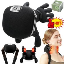 Neck Shoulder Massager with Heat Simulated Human Hand Cervical Trapeziu Massager