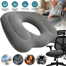 Inflatable Cushion Seat Pillow Coccyx Orthopaedic Back Pain Relief Office Chair