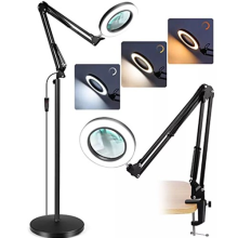 10X Magnifying Glass with Light and Stand LED Desk Lamp for Craft Hobby UK