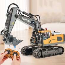 Children 2.4G Remote Control Excavator RC Model Car Toys Dump Truck Bulldozer