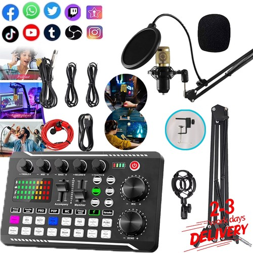 Podcast Equipments Bundle Condenser BM-800 Microphone Studio Recording Kit Live