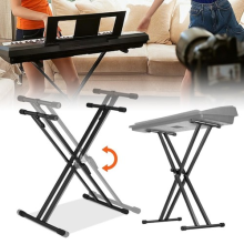 Piano Keyboard Stand Height Adjustable Digital Piano Stand X-Shaped Foldable