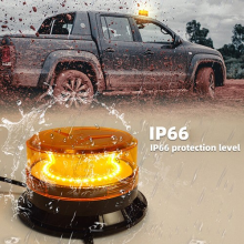 Low Profile Led Flashing Magnetic Suction Amber Warning Beacon Light 12V 24V