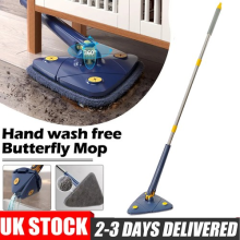 Extendable Microfibre Floor Mop Cleaning Brus Wooden Laminate Tile Wet Dry UK