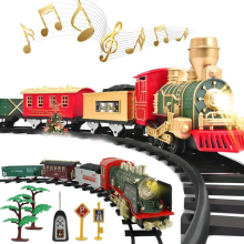 14X Kids Electric Train Set Light Sound Realistic Engine Classic Model Train UK