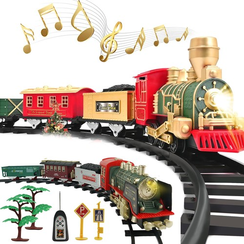 14X Kids Electric Train Set Light Sound Realistic Engine Classic Model Train UK