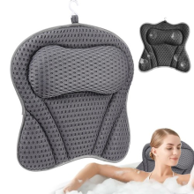Luxury Bath Spa Pillow Cushioned Anti-slip Relaxing Bathtub Cushion 6Suction Cup