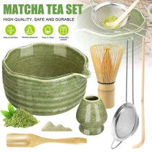 7x Matcha Making Tool Set Bamboo Tea Whisk Tea Scoop Bowl Ceramic Tea Whisk Kit!