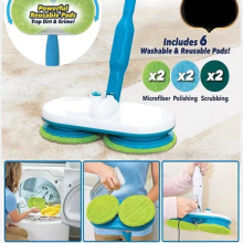 Electric Floating Mop |Rechargeable Motorised Spin Mop With 6 Cleaning Pads UK
